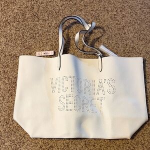 Victoria's Secret White Perforated Logo Tote